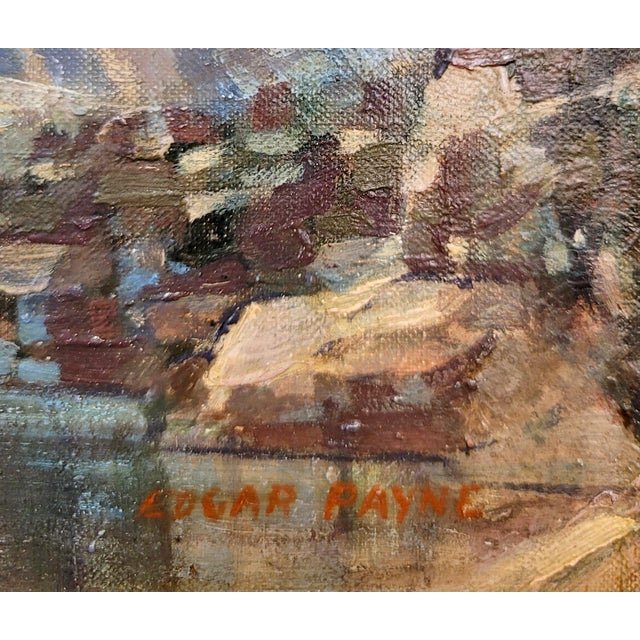 1920s Edgar Payne -Lake in the Sierras-1920s California Impressionist Oil Painting For Sale - Image 5 of 8