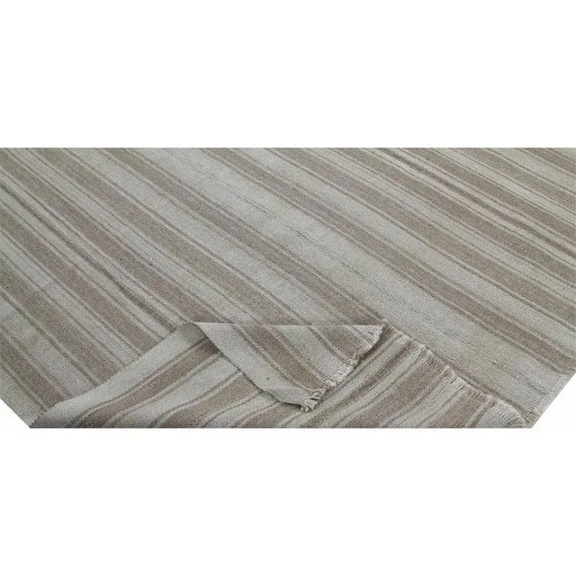 Mid-Century Modern Handwoven Flatweave Handwoven Scandinavian Style Persian Kilim Rug - 5′10″ × 7'10" For Sale - Image 3 of 9