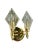 Hollywood Regency wall sconce, ZeroQuattro, Italy circa 1970. Gold plated metal casing and candle covers, ribbed glass...