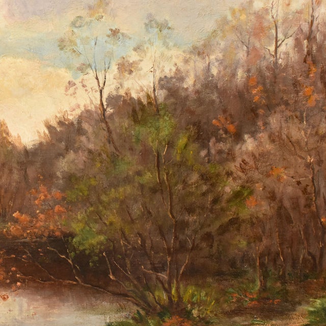 19th Century Théodore Gardère, Landscape of Dordogne, 19th Century, Oil Painting on Canvas, Framed For Sale - Image 5 of 11