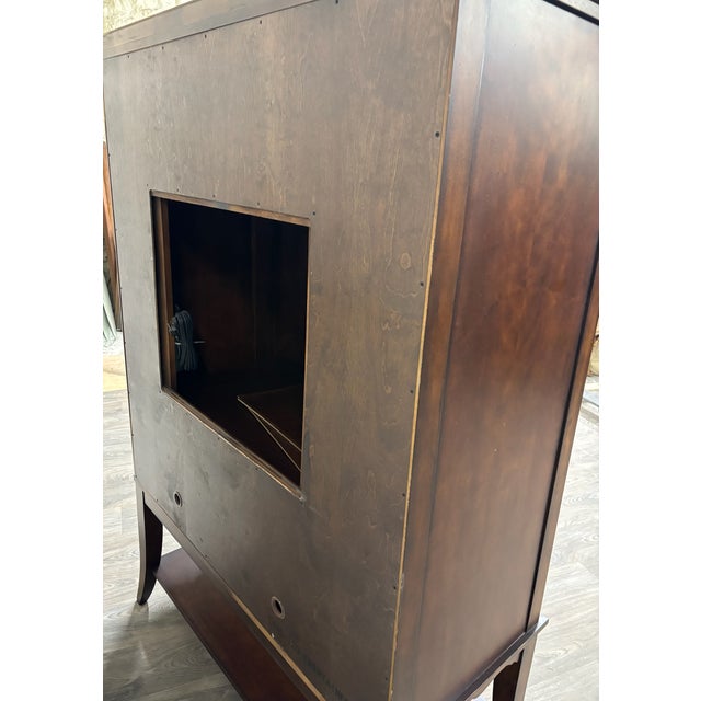 Contemporary Entertainment Armoire Media Cabinet For Sale - Image 9 of 12