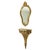 Beautiful crested mirror with console, gilded with gold leaf, entirely in the classic Baroque style, circa mid-20th...