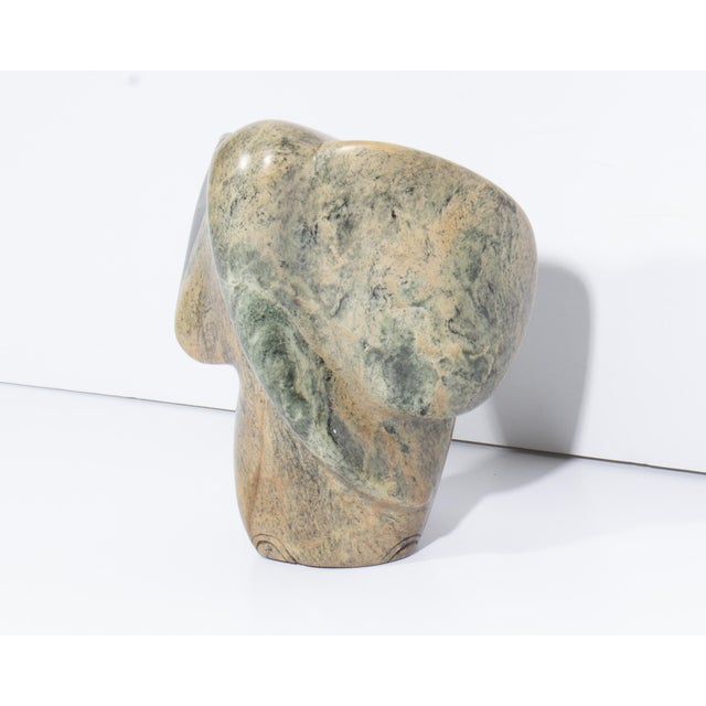 Abstract Shona African Stone Elephant Sculpture by F. Mudhokwani For Sale - Image 3 of 8