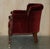 Regency Lions Head Carved Oak Armchair with Oxblood Velour Upholstery, 1810s For Sale - Image 16 of 17
