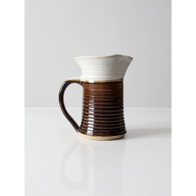 Contemporary Vintage Studio Pottery Pitcher For Sale - Image 3 of 13