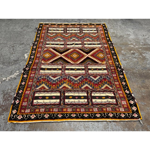 5ft 5in X 9ft Taznakht Berber Flat Weave Area Rug For Sale - Image 11 of 12