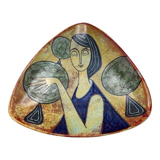 Vintage Mid-Century Modern Michael Andersen & Sons Danish Pottery Plate or Platter For Sale