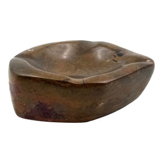 Luxury Fossil Brown Marble Ashtray Bowl, France 1970s For Sale