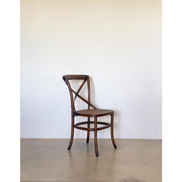 Chairs in Beech Wood and Vienna Straw, 1960s, Set of 4 For Sale - Image 9 of 18