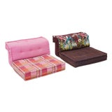 2-Module Sofa Mah Jong by Hans Hopfer for Roche Bobois, 1970s, Set of 2 For Sale