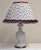 Vintage Table Lamp with Brass-Framed Glass Base and Fabric Shade from Lamplove, 1970s For Sale - Image 10 of 10