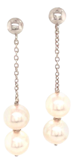 Akoya Pearl Earrings 14k White Gold Certified