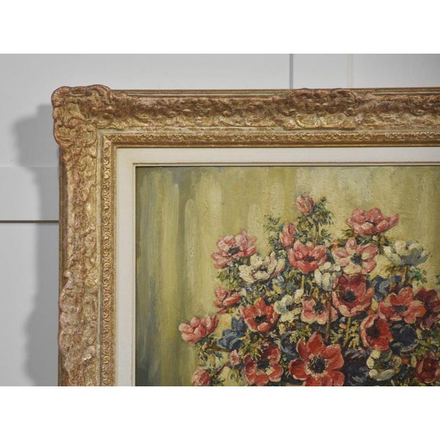 Still Life of Flowers, 1920s-1940s, Oil on Canvas, Framed For Sale - Image 4 of 8