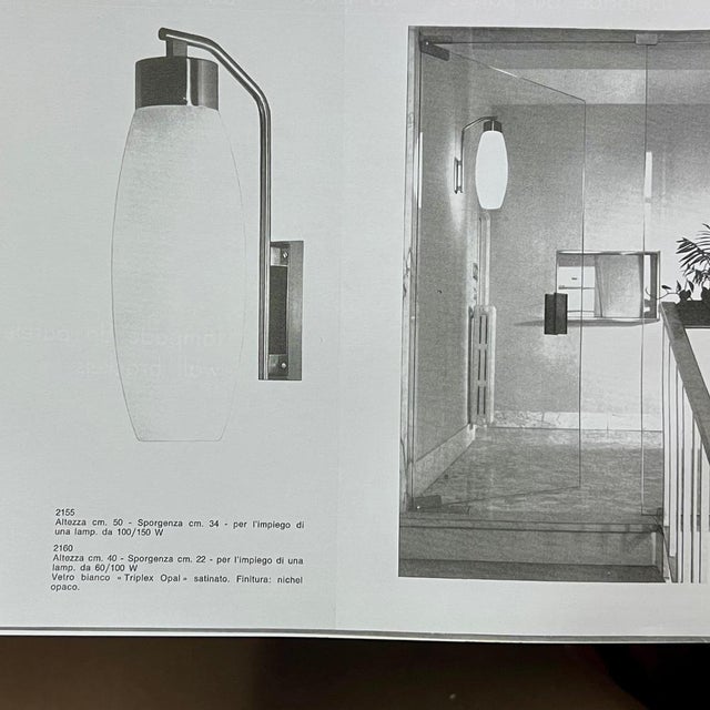 Large Wall Light in Satin Glass from Stilnovo, 1960s For Sale - Image 11 of 13