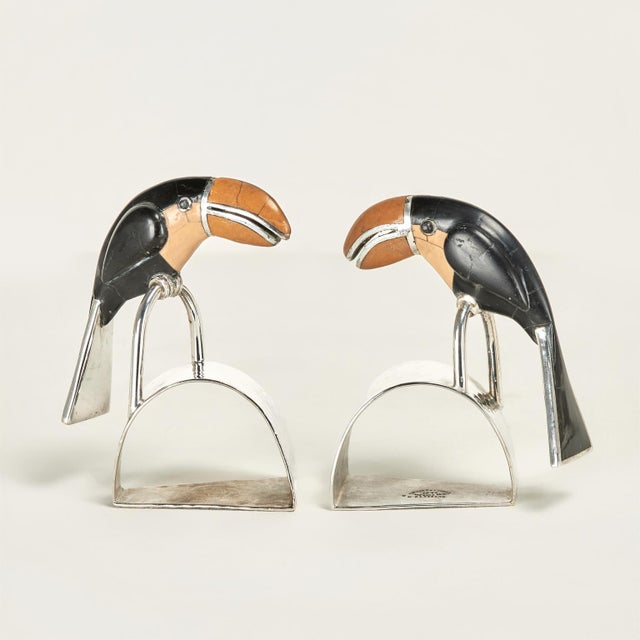 Set of Twelve Vintage Silver Plate Napkin Rings With Toucans by Emilia Castillo For Sale In West Palm - Image 6 of 12