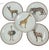 Traditional 1980's Vintage Mottahedeh Exotic Animals Dinner Plates - Set of 5 For Sale - Image 3 of 11