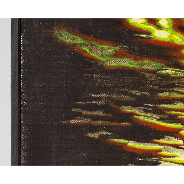 Textile 1973 Oil on Canvas Painting by Shraga Aloni For Sale - Image 7 of 8