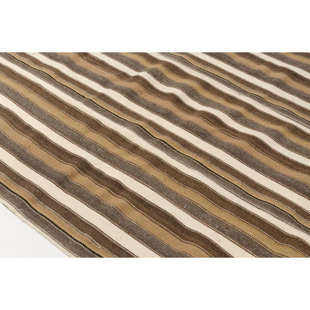 Oushak Anatolian Stripe Kilim Rug For Sale - Image 4 of 9