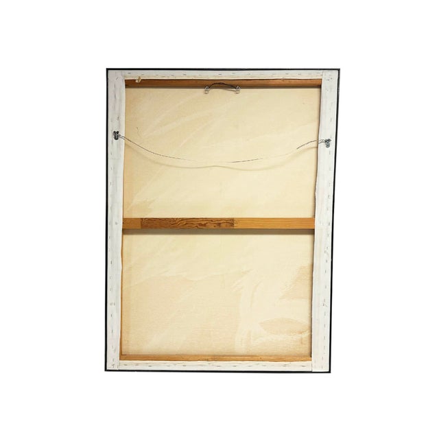 1980s 1989 Signed Abstract Oil on Canvas Painting by Laurie Zagon For Sale - Image 5 of 10