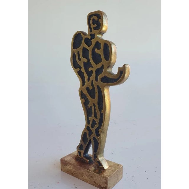 Bronze Sculpture of Man, 1990 For Sale - Image 4 of 10