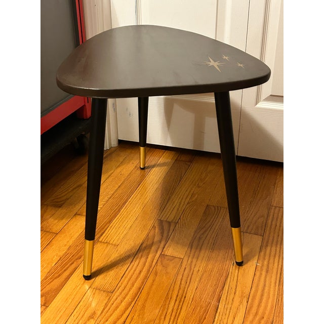 Triangle Table/Guitar Pick End Table - Custom Crafted in Oregon, Maker Unknown For Sale - Image 6 of 7