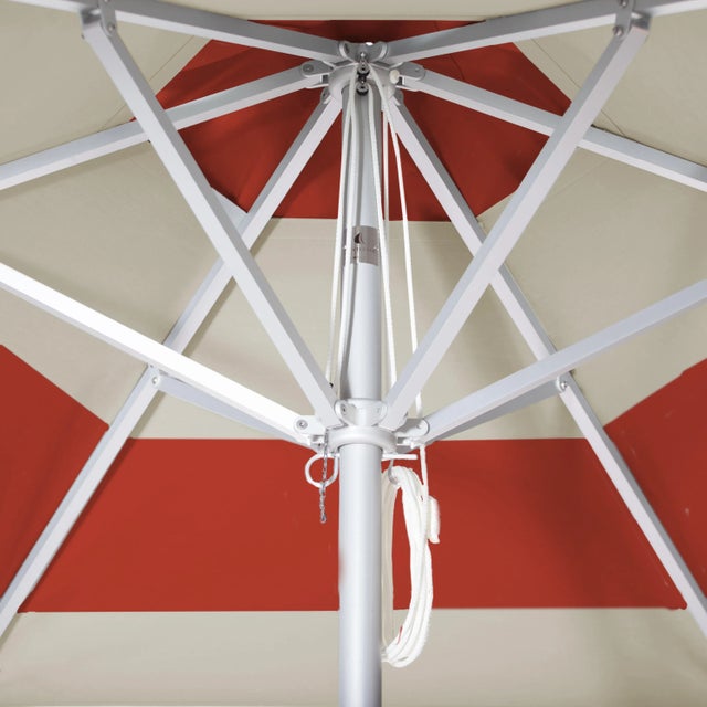 Bermuda Dunes 9' Patio Umbrella, Burnt Orange & Cream, Set of 2 For Sale - Image 4 of 5