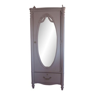 Stanley Furniture Children's White Armoire with Mirror For Sale