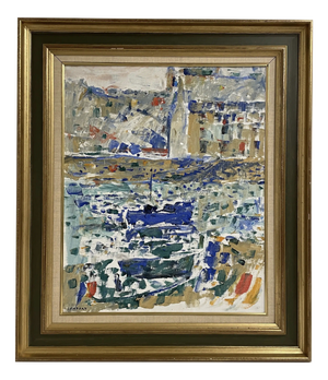 Émile François Jacques Compard, Abstract School of Paris Composition, 1950s, Oil on Canvas
