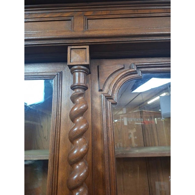 Louis XIII Style Oak Bookcase, 19th Century For Sale - Image 6 of 10