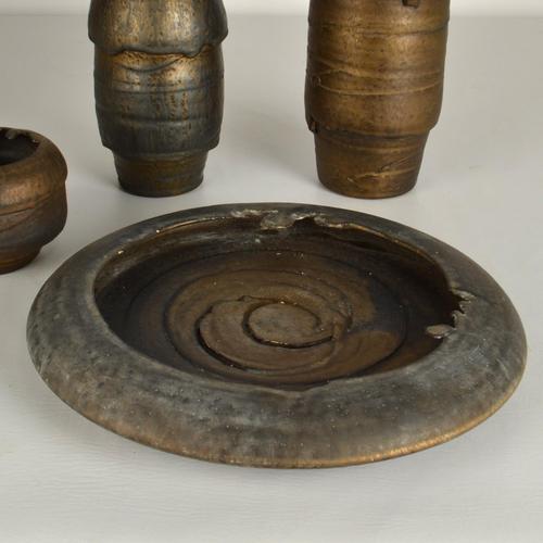 1980s Bronze Ceramic Fruit Bowl attributed to Jaan Mobach, 1982, Set of 13 For Sale - Image 5 of 7
