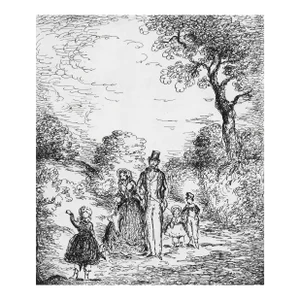 Antique British Countryside Drawing by Harold Hope Read