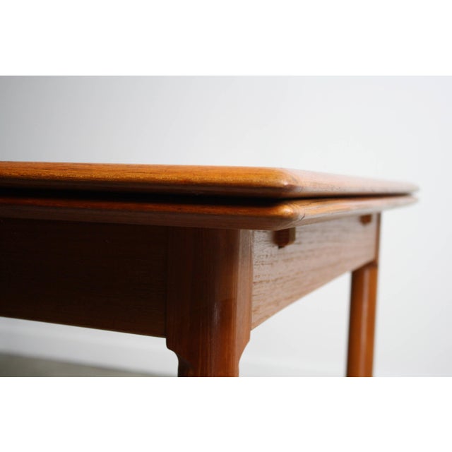 Mid-Century Modern Mid-Century Teak Extension Dining Table For Sale - Image 3 of 6