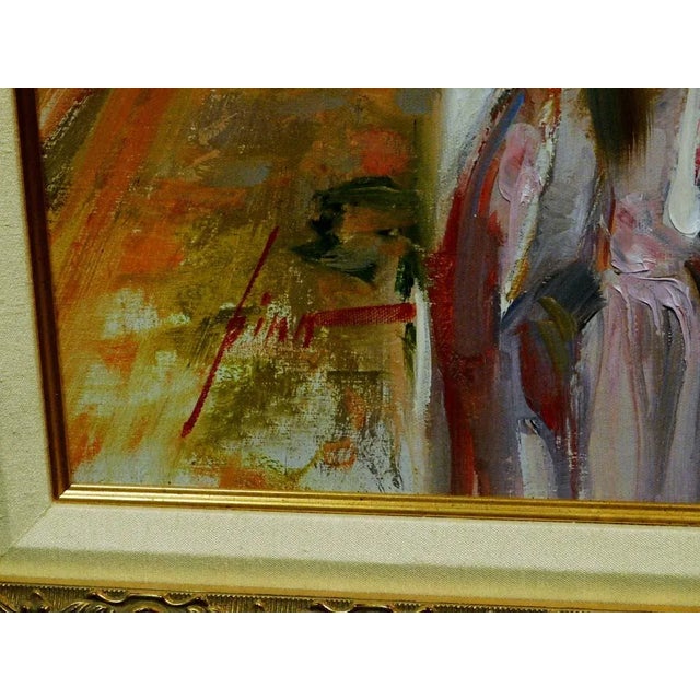 Pino "Isabella" on Canvas Hand Signed & Embellished W/ Custom Frame For Sale In Denver - Image 6 of 9