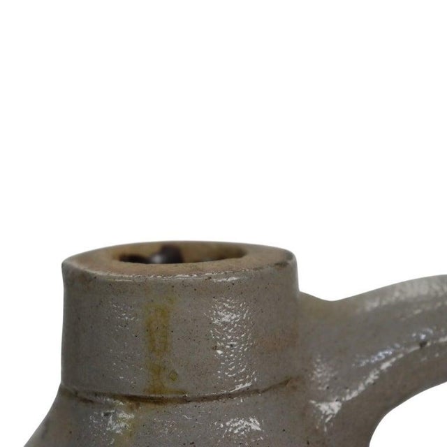 Ceramic West Troy Pottery Salt Glazed Stoneware Jug With Bird Signed C1870 For Sale - Image 7 of 12