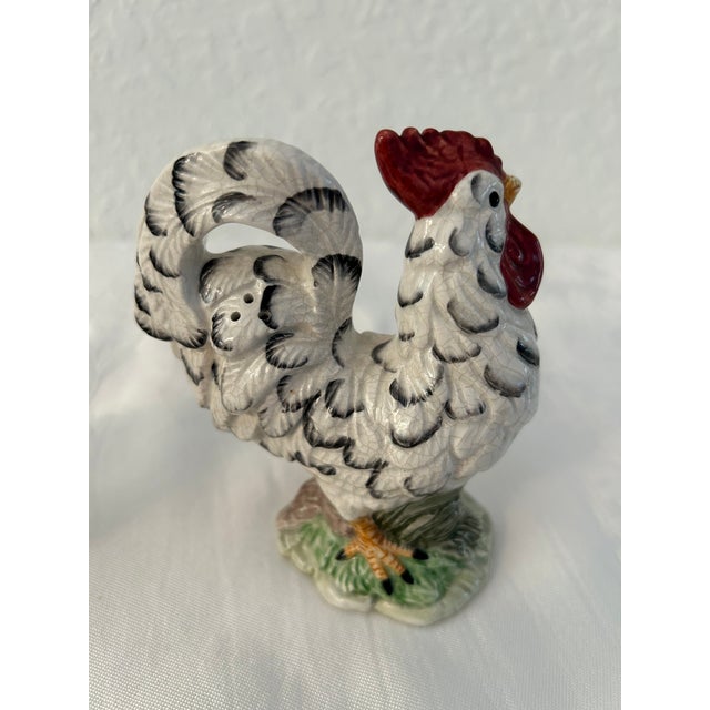 Mid-Century Rooster & Hen Salt & Pepper Shakers, a Pair For Sale - Image 4 of 8