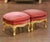 Pair of 19th Century French Louis XV Giltwood Stools With Velvet Cushions For Sale In Dallas - Image 6 of 9