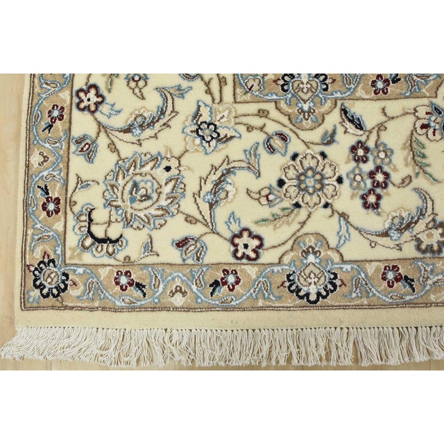 Fine Nain Rug 8′ X 11’3” Red Wool Traditional Hand-Knotted Oriental Carpet For Sale - Image 12 of 15