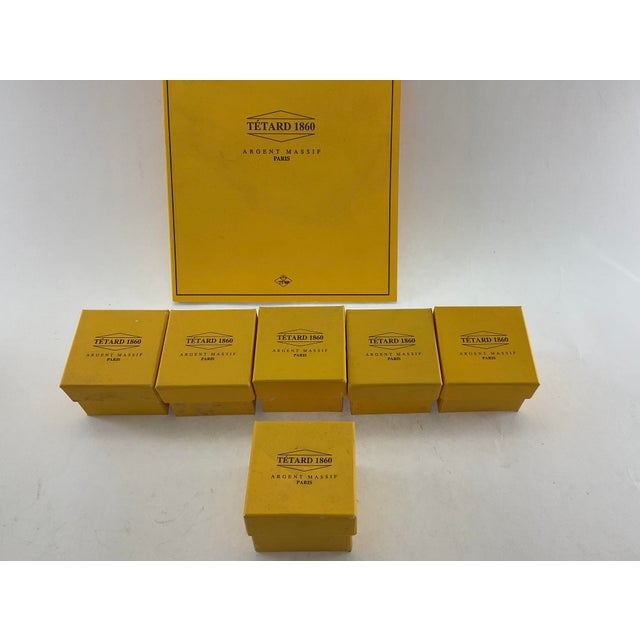 New 1990s Set of 6 Refined Sterling Silver Round Napkin Rings, Gadroon. For Sale - Image 10 of 18