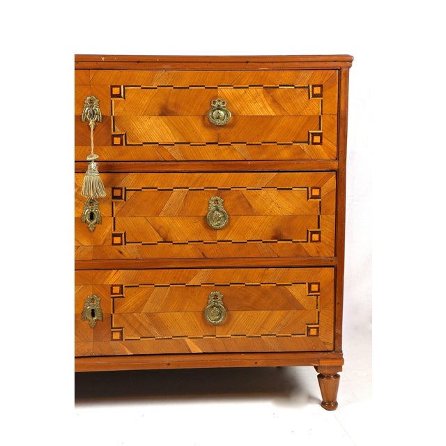 Late 18th Century Josephinism Period Cherry Chest of Drawers, Austria, 1790 For Sale - Image 5 of 17