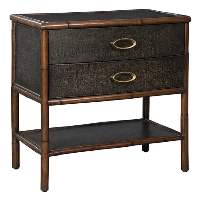 Century Furniture Canvas Nightstand, Black For Sale