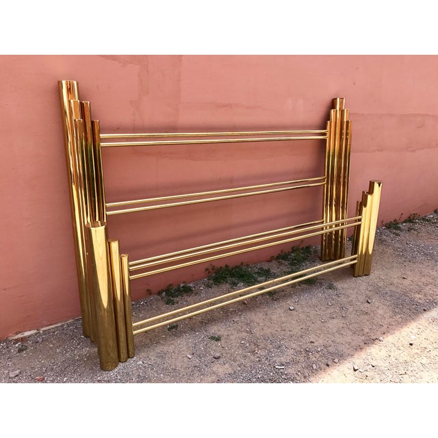 Art Deco Style Brass Skyscraper King Size Bed Chairish