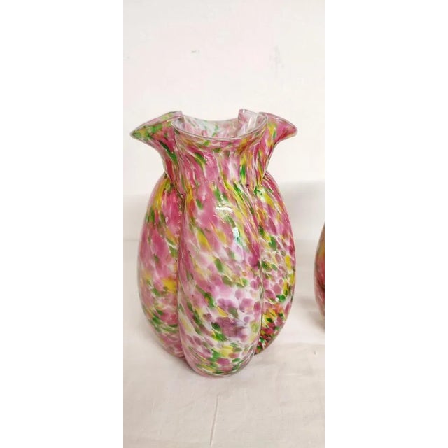 Crystal Vases, Italy, 1940s, Set of 2, in Flawless conditions. Designed 1920 to 1949