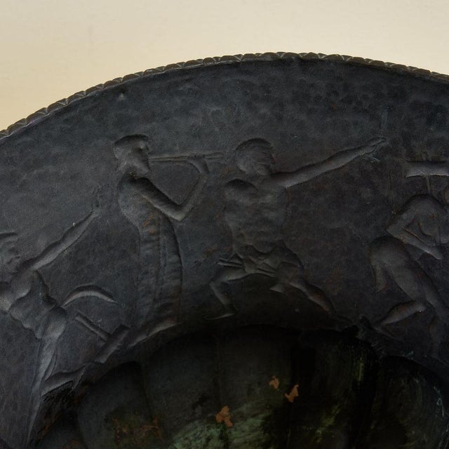 Large 1930s engraved copper vase holder height: 56 diameter: 57 additional information style: vintage production period:...