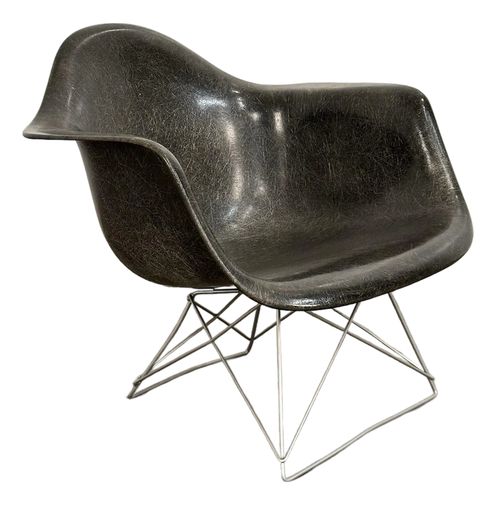 Eames for Herman Miller Fiberglass Lar Lounge Chair With Cat's