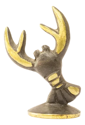 Brass Cancer Zodiac Sign Figurine by Walter Bosse for Herta Baller, 1950s