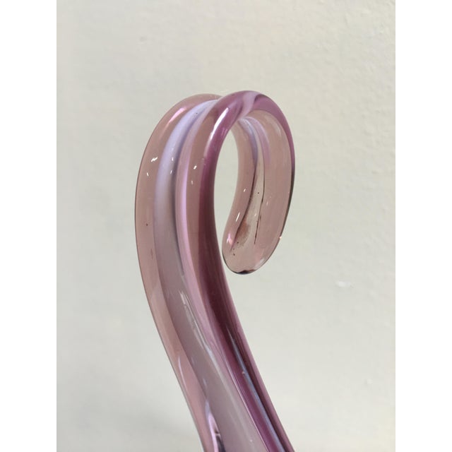 20th Century Murano Purple and Violet Swan Italian Art Glass Sculpture For Sale - Image 10 of 11