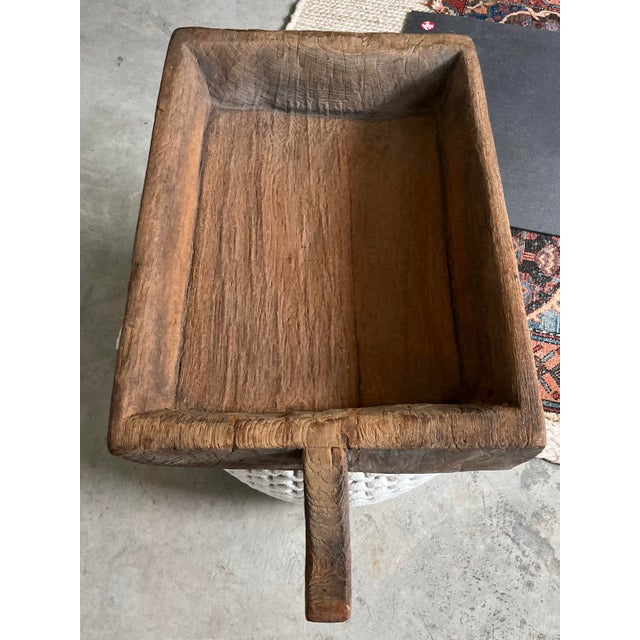 Late 19th Century Antique French Hand-Hewn Wood Dough Trough For Sale - Image 5 of 12