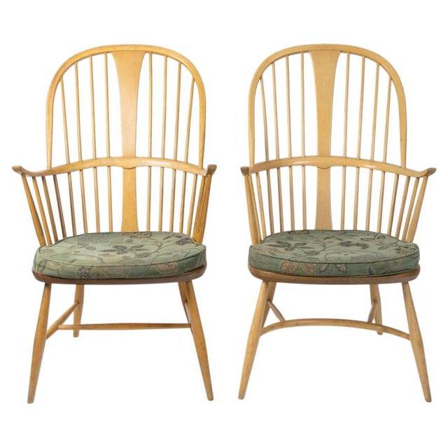 20th Century English Windsor Armchairs by Ercol, Set of 2 For Sale - Image 9 of 9