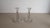 A pair of vintage clear glass candlesticks with hexagonal bases, ~c. 1950. Made of glass, these candle holders have a...