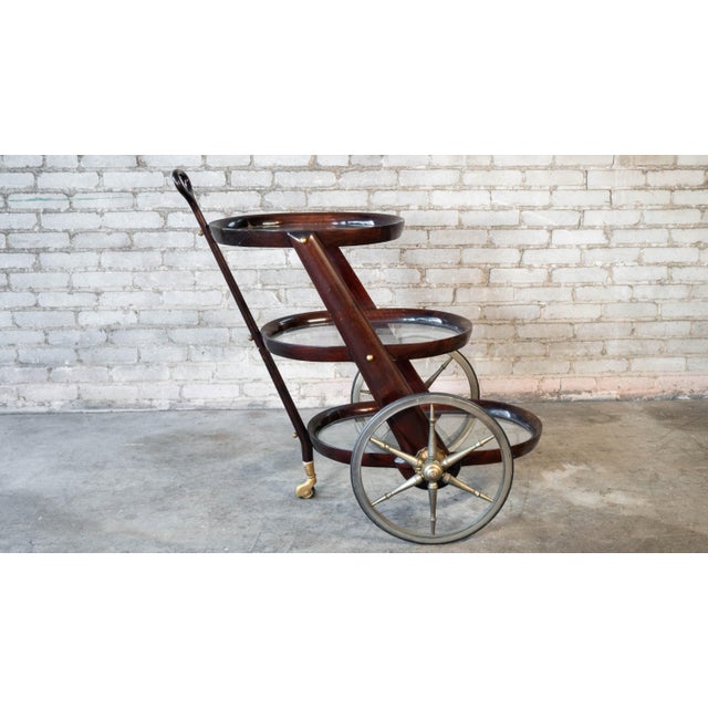 Aldo Tura Vintage Serving Trolley by Aldo Tura, C. 1980s For Sale - Image 4 of 18